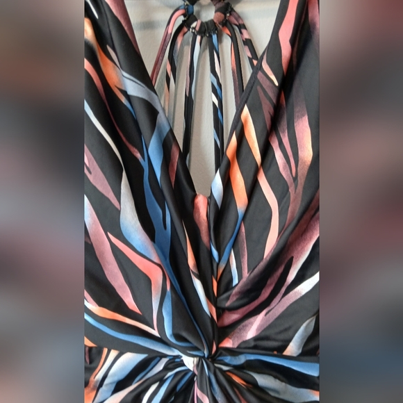 Magicsuit By Miraclesuit Black Blue One Piece Slimming Sexy Swimsuit Size 10 - Picture 2 of 8